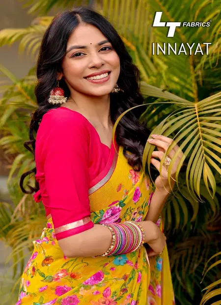 Innayat By Lt 60grm Chiffon Printed Saree Exporters In India